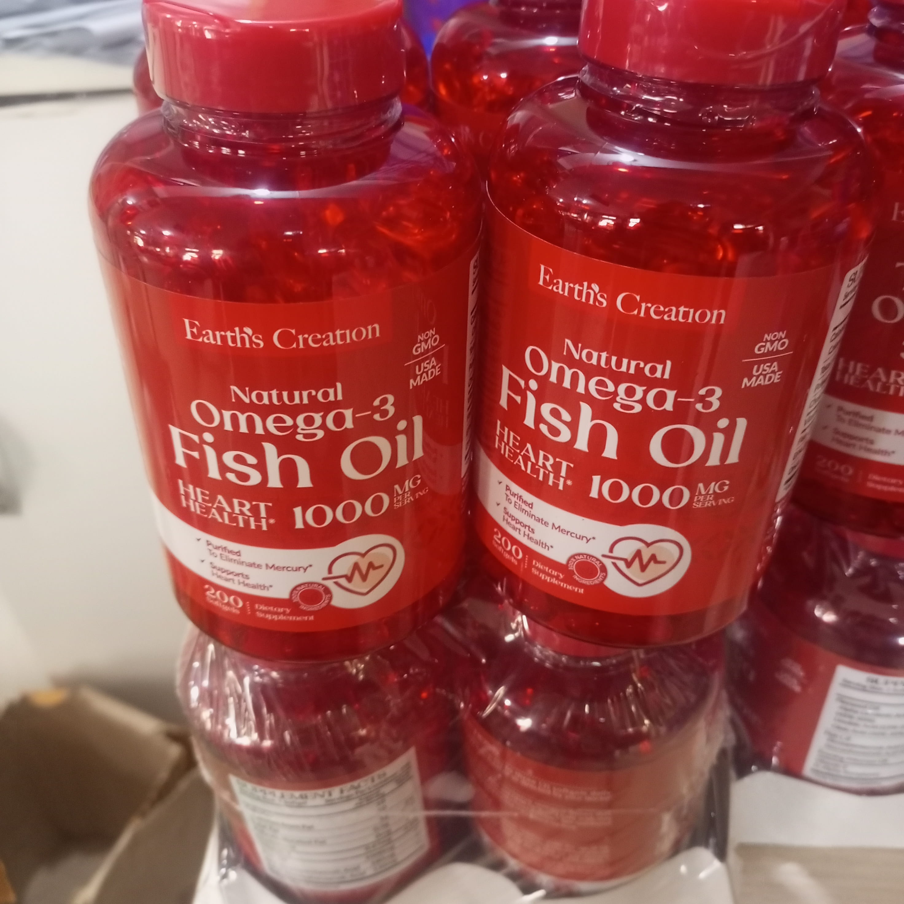 Earth Creation Omega3 Fish oil 1000mg by 200 softgel